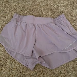 Light purple Lululemon hottie short shorts